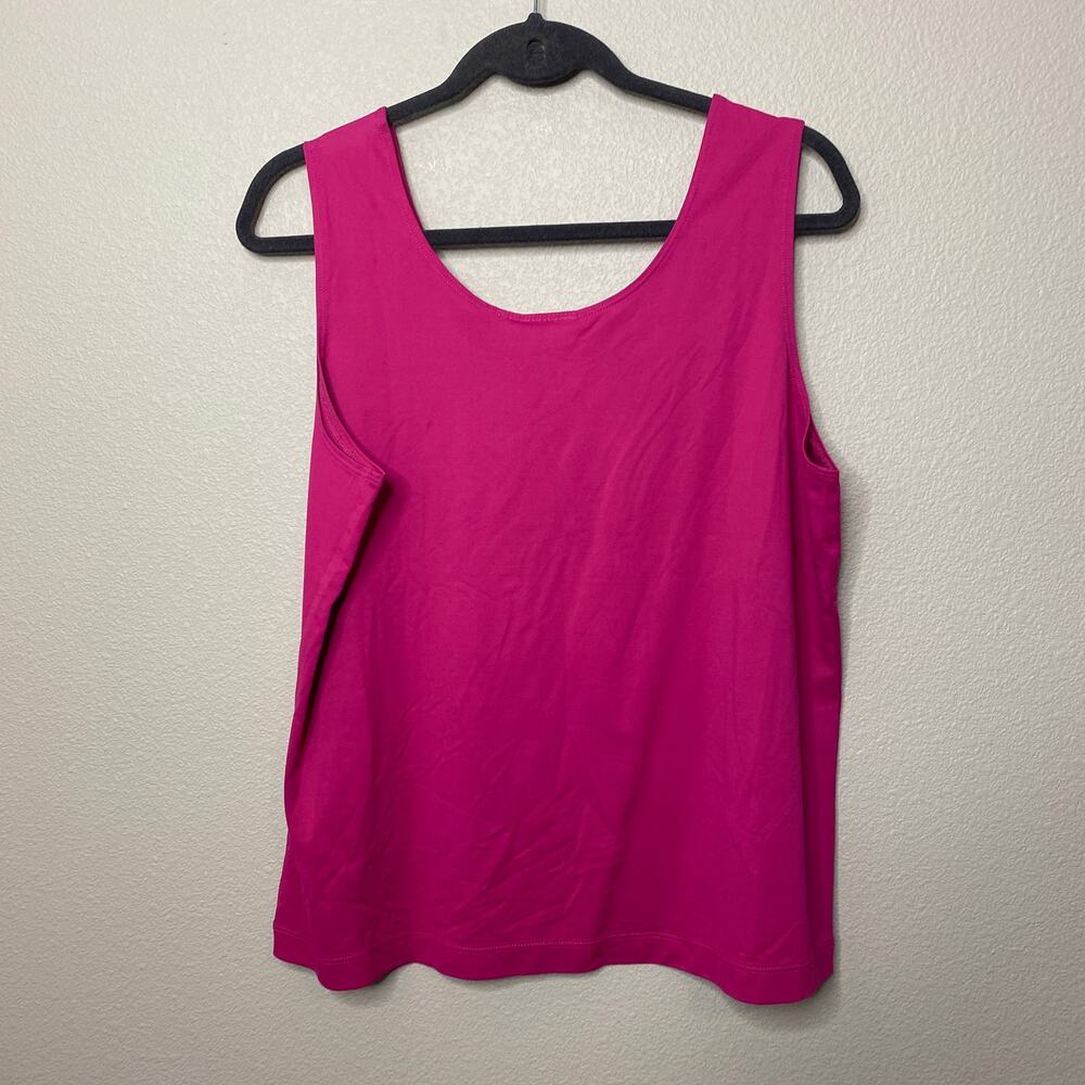 Chico's Pink Sleeveless Scoop Neck Tank Top Size 3 - Picture 2 of 6